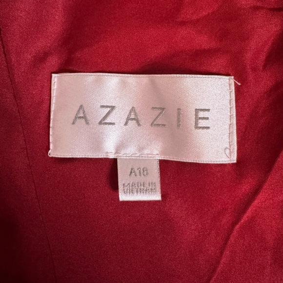 Azazie Merlot Sleeveless‎ V-Neck Maxi Gown - Picture 7 of 8